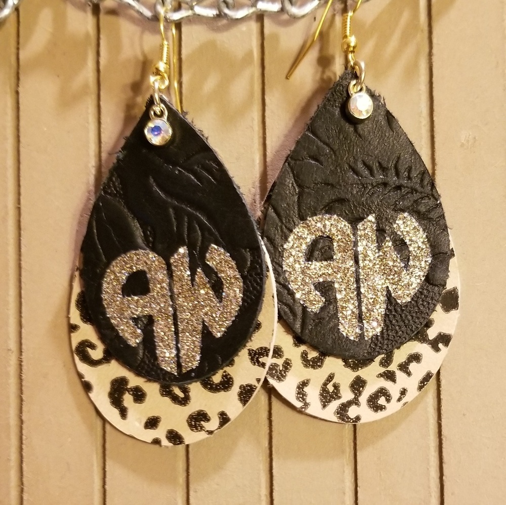 Custom leather earrings